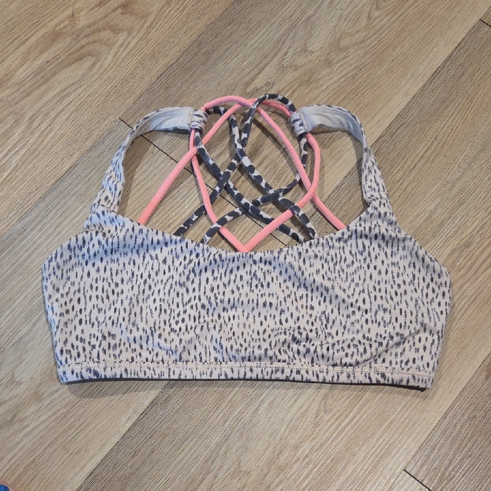 lululemon athletica Gray and Pink Sports Bra
